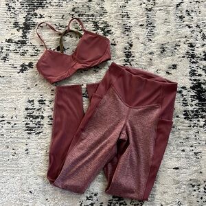 North Face sports bra and leggings